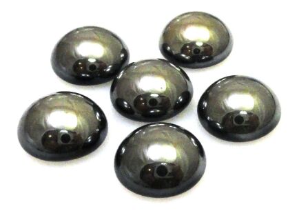 Kaboszon - moneta 10mm - kolor hematytu - Preciosa