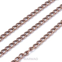 Łańcuszek twist ogniwka 6x4mm - 1 metr - red copper