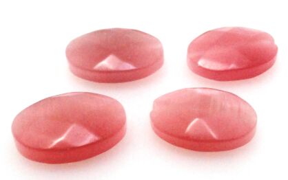 Kocie oko- uleksytowy fasetowany - owal 14x10mm - różowy