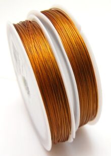 Linka jubilerska złocisty brąz - średnica 0,45mm