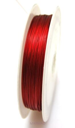 Linka jubilerska czerwona - średnica 0,38 mm