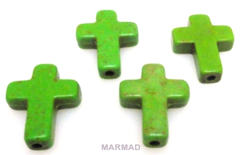 Howlit - krzyż 16x12mm - zielony
