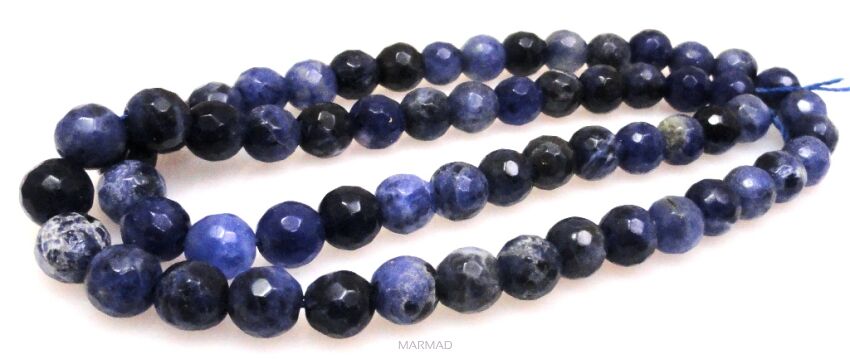 Sodalit fasetowany - kula 6,5mm