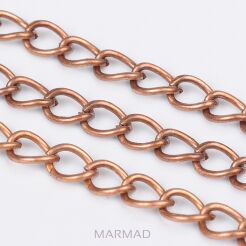 Łańcuszek twist ogniwka 5x3,5mm - 1 metr - red copper