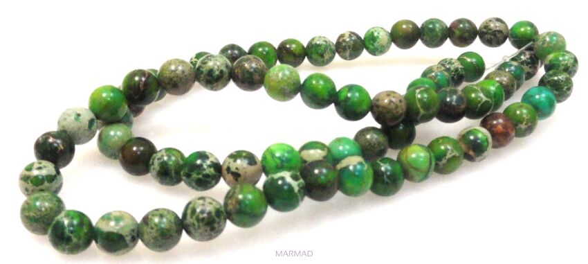 Jaspis cesarski zielony - kula 6mm