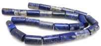 Lapis lazuli walec 16x8mm - sznur 40cm