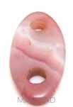 Agat - na wisior, klamra owal 59x28mm - dwa otwory