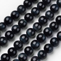 Tygrysie oko - ciemno niebieskie- 10mm- klasa A