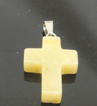 Zawieszka - kalcyt krzyż 36x18x6mm