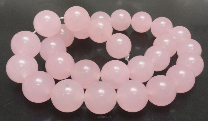 Jadeit - kula 14mm - kolor kwarcu różowego