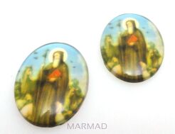 Kaboszon szklany owal 25x18mm - dewocjonalia