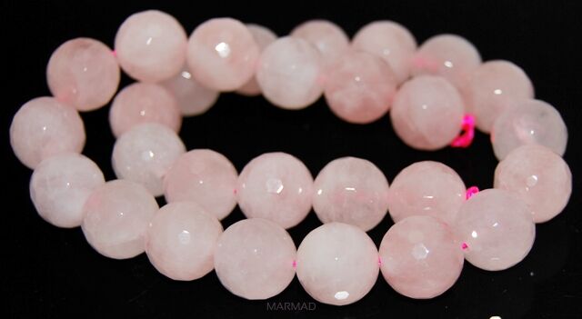 Kwarc różowy fasetowany - kula 14mm