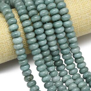 Jadeit malezyjski szary- oponka 10x6mm