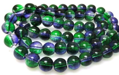 Kule szklane 10mm - fioletowo zielone
