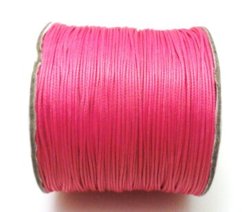 Sznurek jubilerski woskowany lakierowany - o średnicy 0,8mm - różowy - topliwy