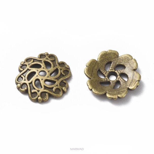 Czapeczka bali na korale - 13mm - red copper