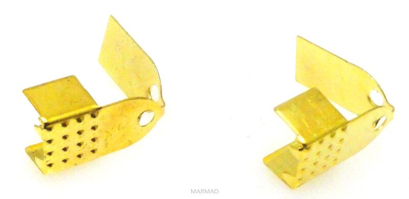 Końcówki do zaciskania 5mm - 1 para - kolor złoty
