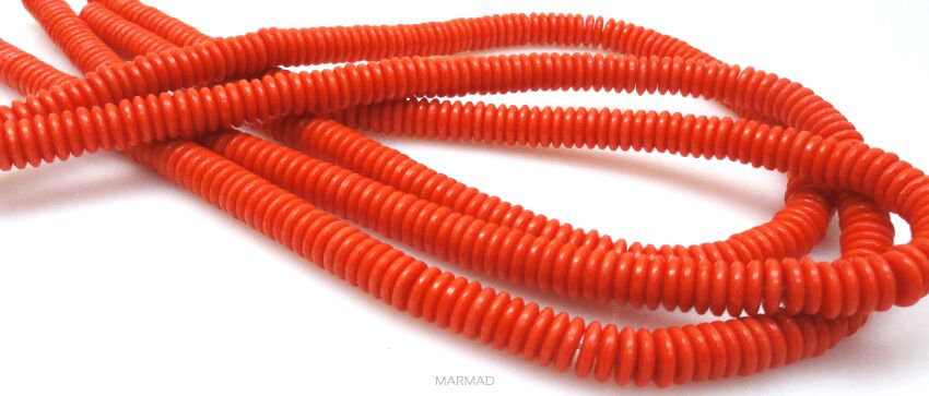 Akryl z żywicą - talarki pomarańczowe 7,5x2mm  