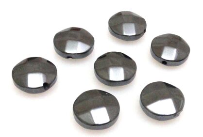 Hematyt fasetowany - moneta 10mm