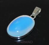 Opal - gotowa zawieszka - owal 45x23mm + srebro 925
