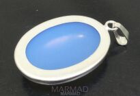 Opal - gotowa zawieszka - owal 45x23mm + srebro 925