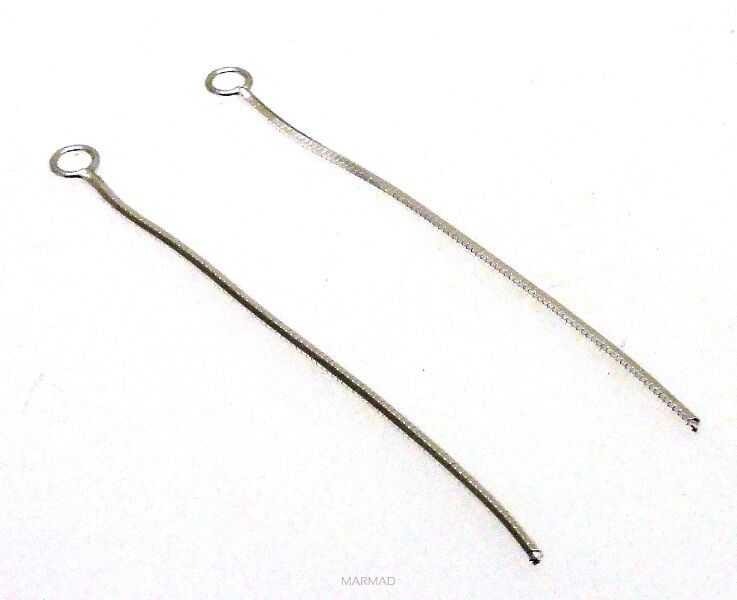 Żmijka z kółkiem 4cm. - srebro 925 - podstawa kolczyka