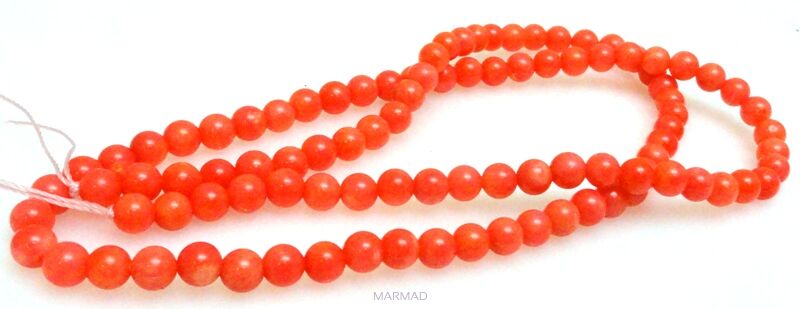 Koral - kula 4mm - pomarańczowy