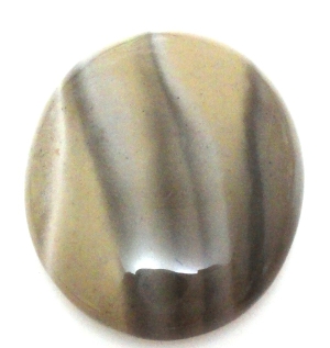 Kaboszon - krzemień pasiasty - owal 40x30mm