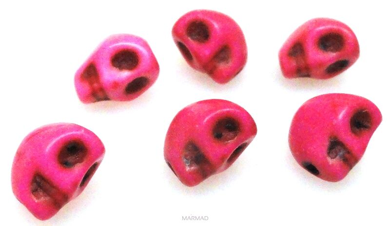 Howlit - czaszka 8x6x6mm - różowy