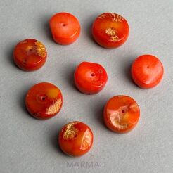 Koral naturalny pomarańczowy - talarki 13x6mm