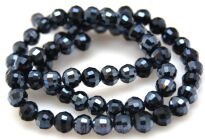 Kryształ fasetowany grafitowy - kula 8mm