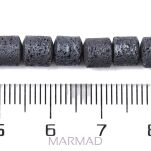 Lawa wulkaniczna czarna - walec- 6x6mm - 4