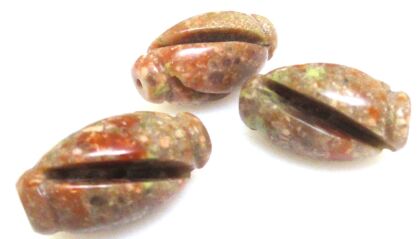 Unakit - baryłka ażurowa nacinana 25x15mm