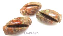 Unakit - baryłka ażurowa nacinana 25x15mm