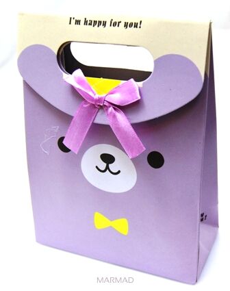 Torebka na prezent - wrzosowa