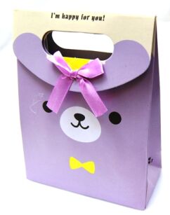 Torebka na prezent - wrzosowa