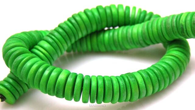 Kokos - talarki 15x3mm - seledynowy