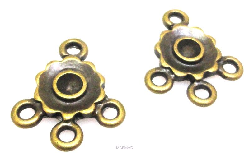 FILIGRAN Baza na wisior, kolczyki 19x15mm - antyczny brąz