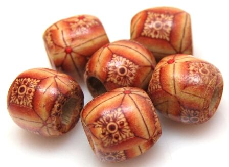 Drewno malowane - walec 16x15mm