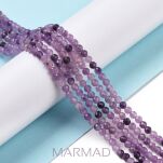 Lepidolit fasetowany- kula 3mm - 3