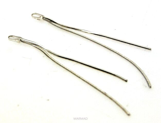 Żmijka podwójna 4,5 i 5,5mm - srebro 925 - podstawa kolczyka