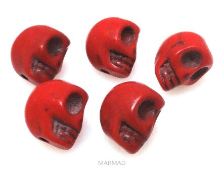 Howlit - czaszka 10x10mm - czerwony