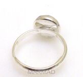 Pierścionek regulowany krzemień pasiasty 11mm srebro 925