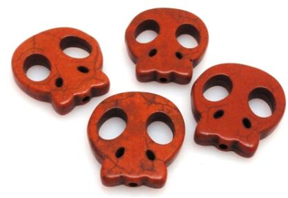 Howlit - czaszka 20x20mm - brązowy