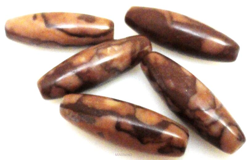 Trawertyn - oliwka 31x10mm