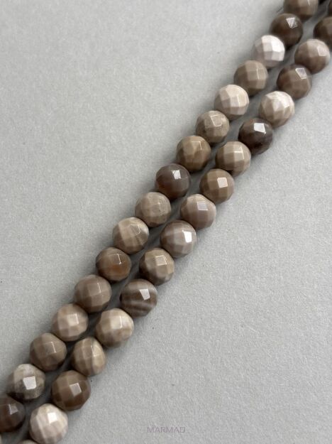 Krzemień pasiasty fasetowany - kula 6mm