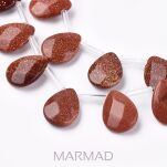 Piasek pustyni - kropla fasetowana 16x12mm - 3