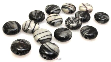 Jaspis picasso - moneta 10mm