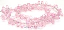 Kryształki fasetowane rose  - briolette12x6mm