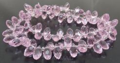 Kryształki fasetowane rose  - briolette12x6mm